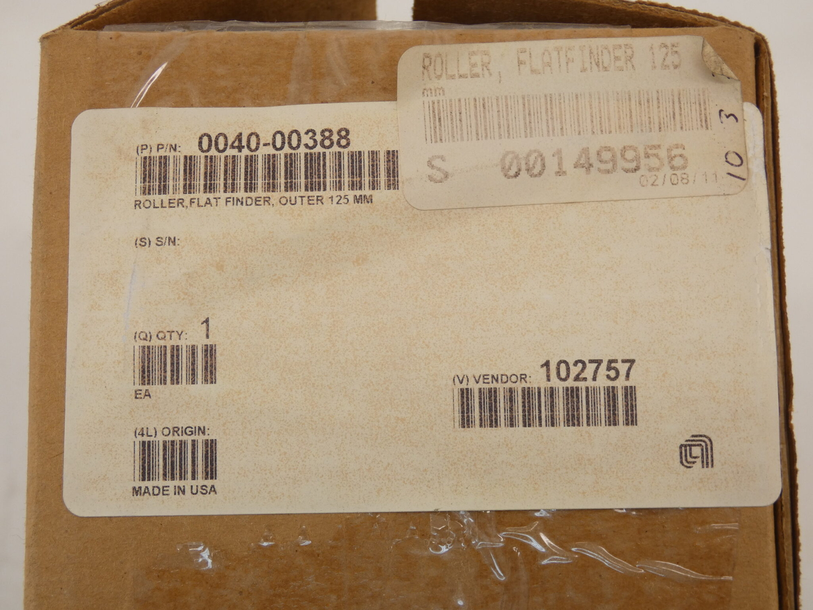 Applied Materials 0040-00388 Flat Finder Roller 125MM – NEW Surplus!