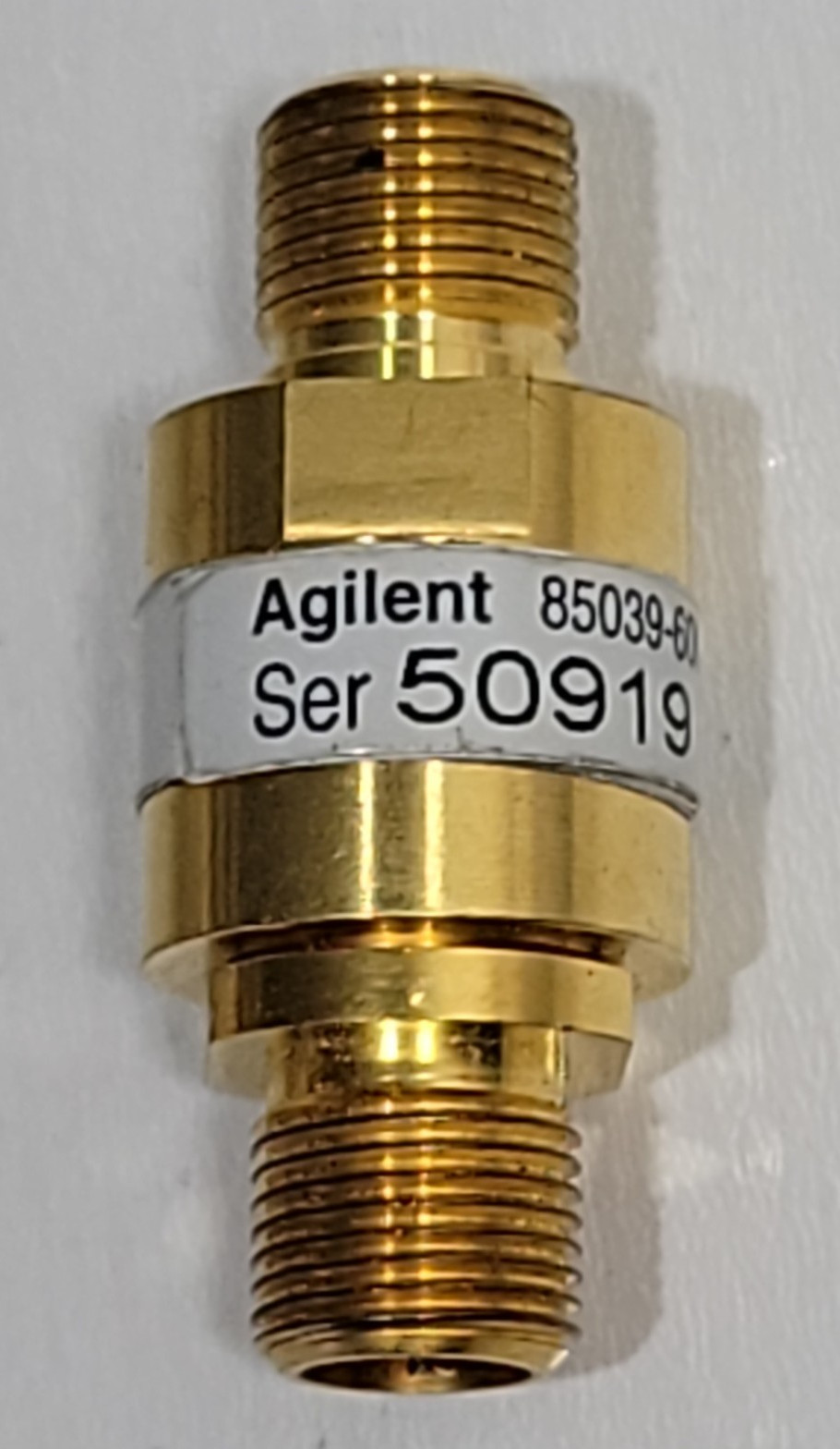 Agilent 85039-60002 Type F Femal Adaptor Brass Calibration Accessory Module