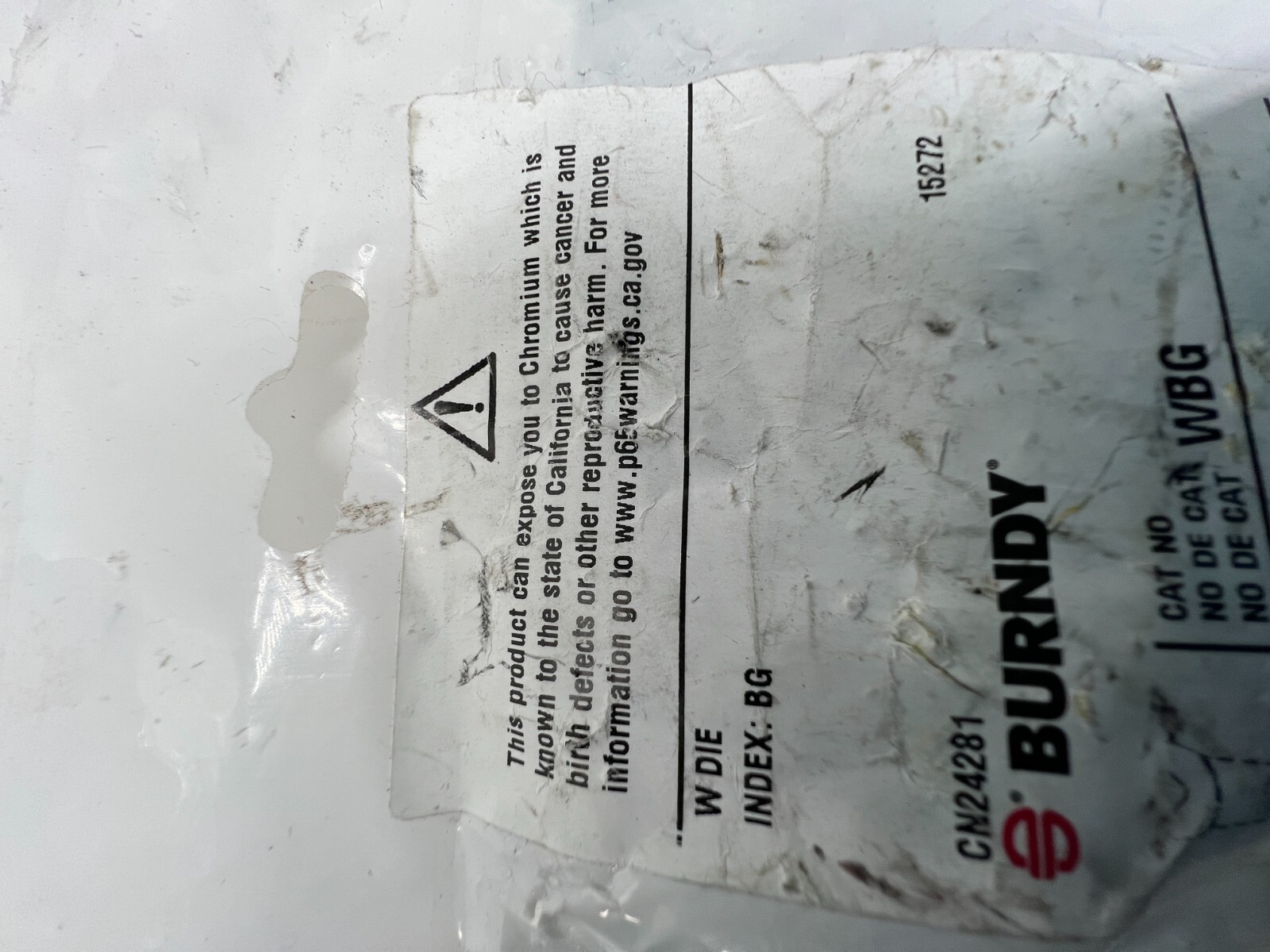 Burndy Upper and Lower Crimping Die 464005 6 to 1/0 AWG Aluminum/6 to 4/0 AWG