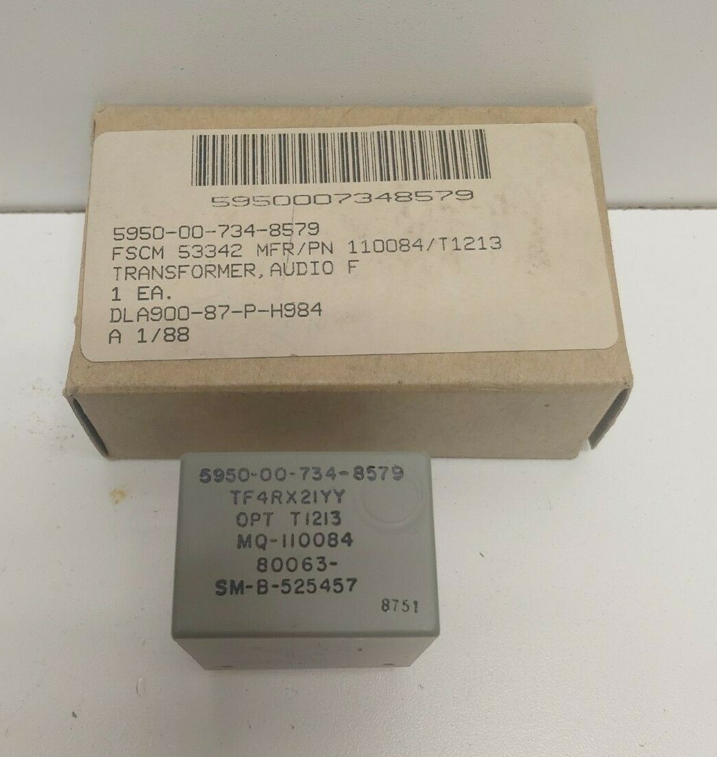 NEW! MIL-SPEC OPT INDUSTRIES AUDIO FREQUENCY TRANSFORMER 110084/T1213 SM-B-52545
