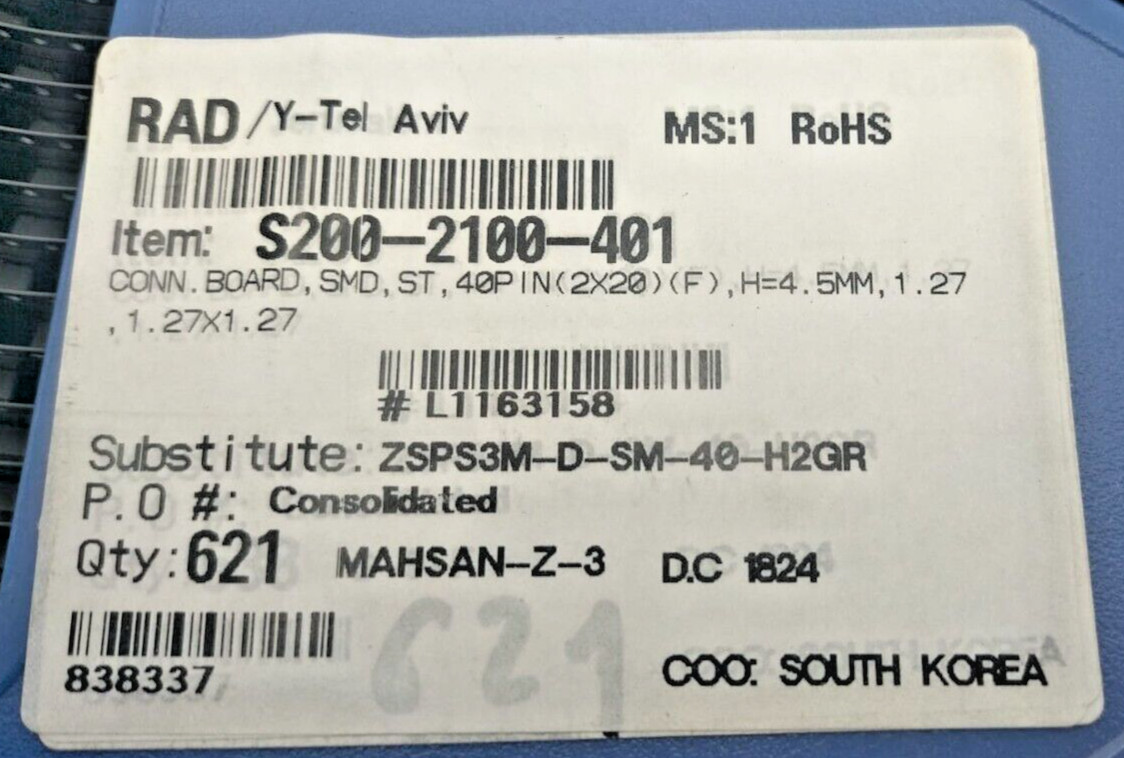 Lot of 1021 CONN BOARD SMD ST 40PIN (2×20) F H=4 5mm 1,27