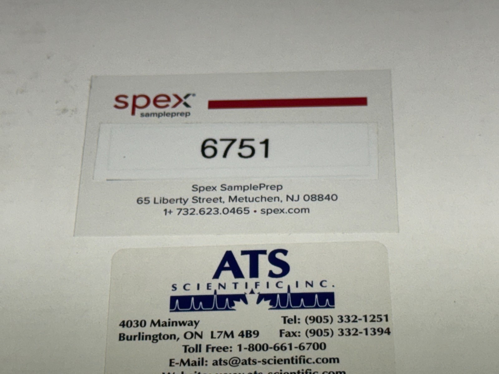 SPEX SamplePrep 6751 Small Grinding Vial Set Freezer/Mill 0.5-5 g ,