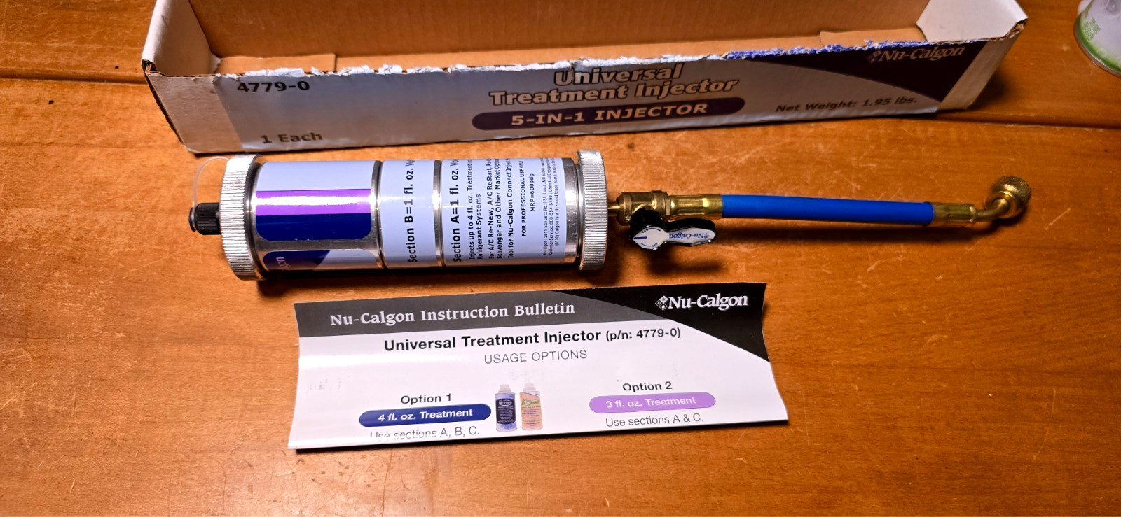 Nu-Calgon 5-in-1 Universal Treatment Injector HVAC Tool Open Box 4779-0