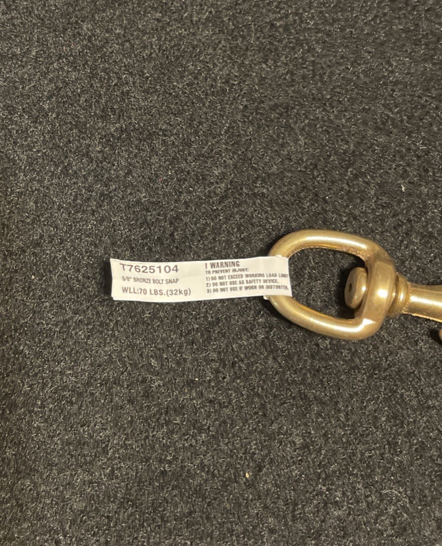 CAMPBELL T7625104 3/8″ Solid Bronze Snap Hook Swiveling Round Eye Bolt