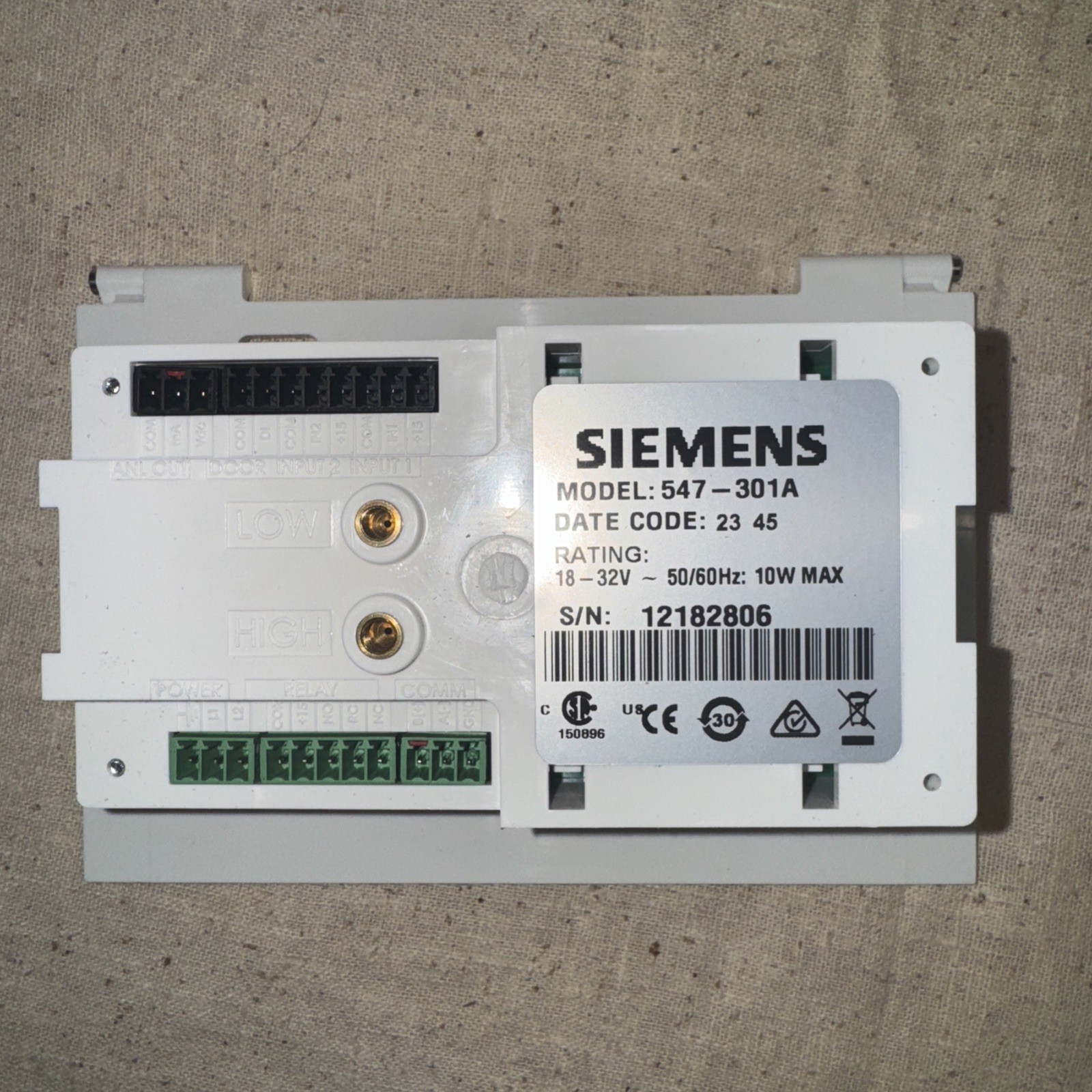 Siemens 547-301A MRMS Multi-Room Monitoring Station BACnet