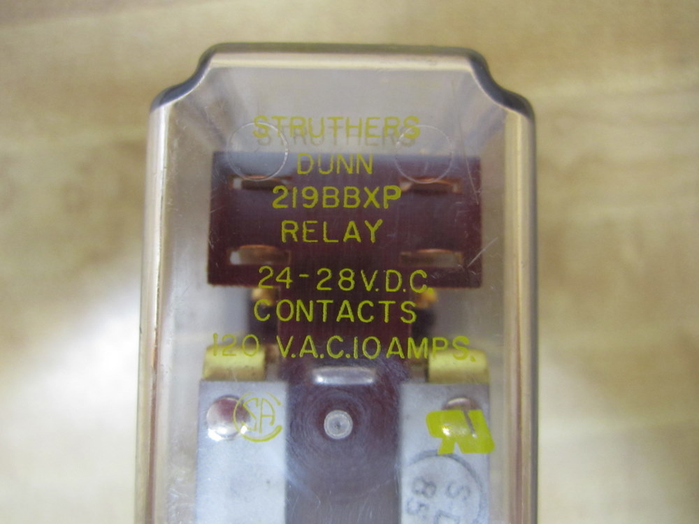 Struthers Dunn 219BBXP Relay 24-28VDC 120VAC 10A