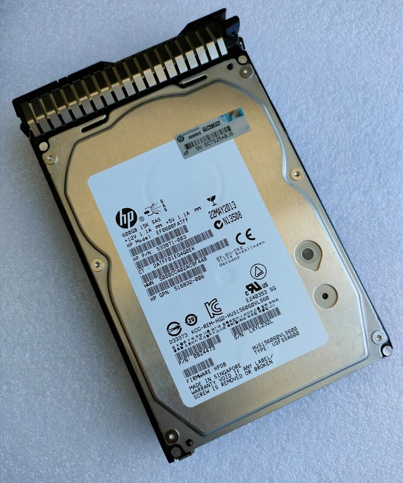 New for HP 652620-B21 653952-001 600GB 15K SAS 3.5″ DUAL PORT 6G ENT HDD