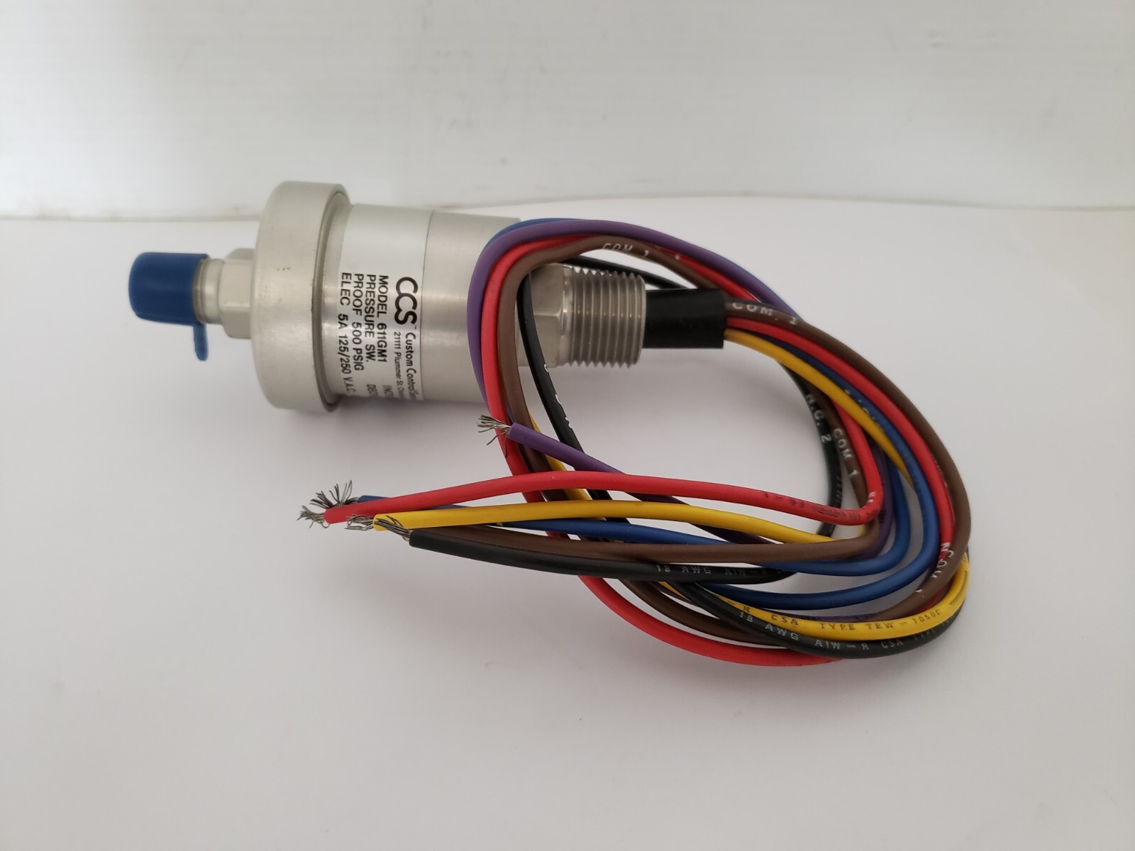 CCS 611GM1 PRESSURE SWITCH 500 PSI 125/250V AC 6 WIRES NNB