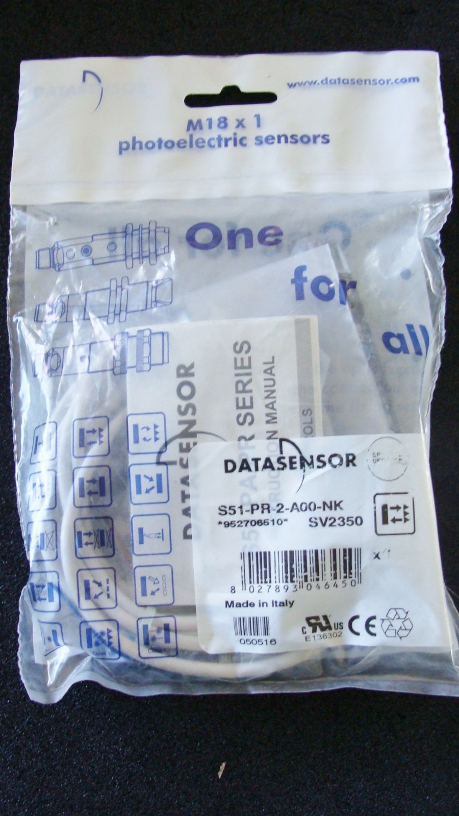 New Telemecanique Data Sensor. S51-PR-2A00-NK SV2350. Made in Italy