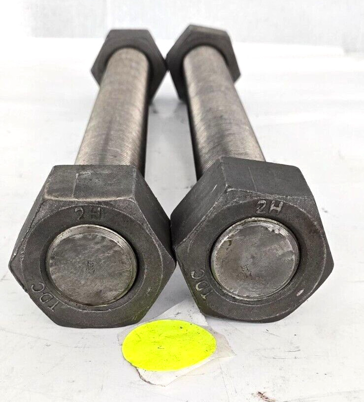 2″ X 19-1/2″ GRADE B7 FULLY THREADED STUD; PITCH 8; WITH TWO GRADE 2H HEX NUTS
