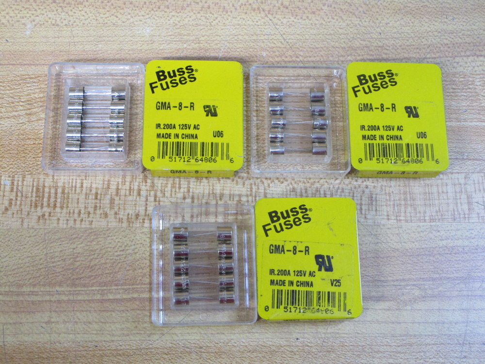 Buss GMA-8 Bussmann Fuse Cross Ref 1CJ46 GMA-8-R Fine Wire Element (Pack of 15)