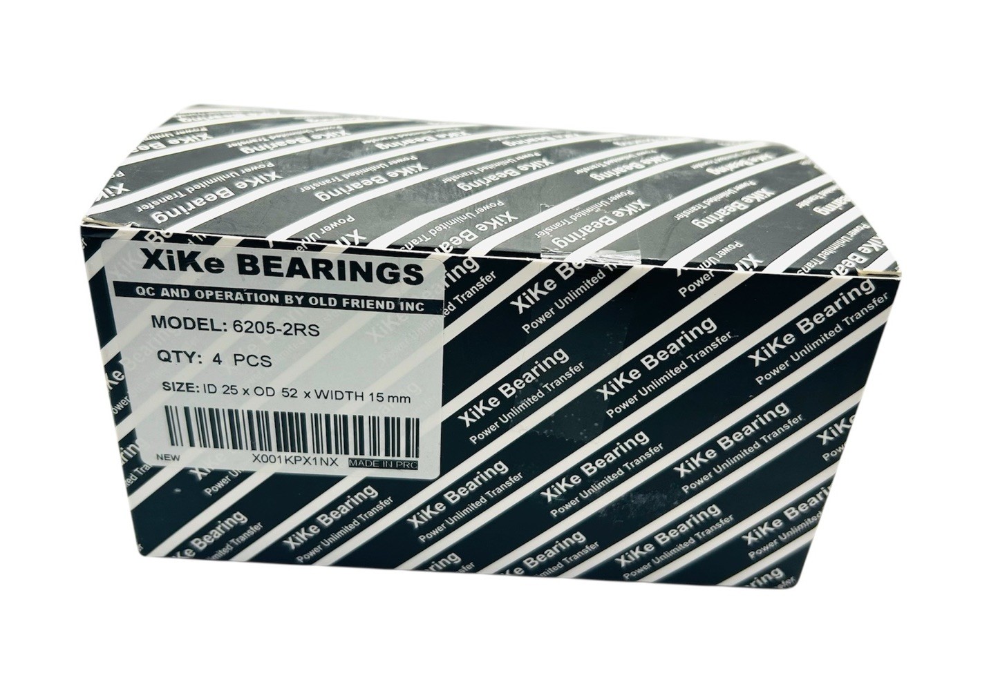 XiKe (4 Pack) 6205-2RS Double Sealed Deep Groove Ball Bearings, 25x52x15mm