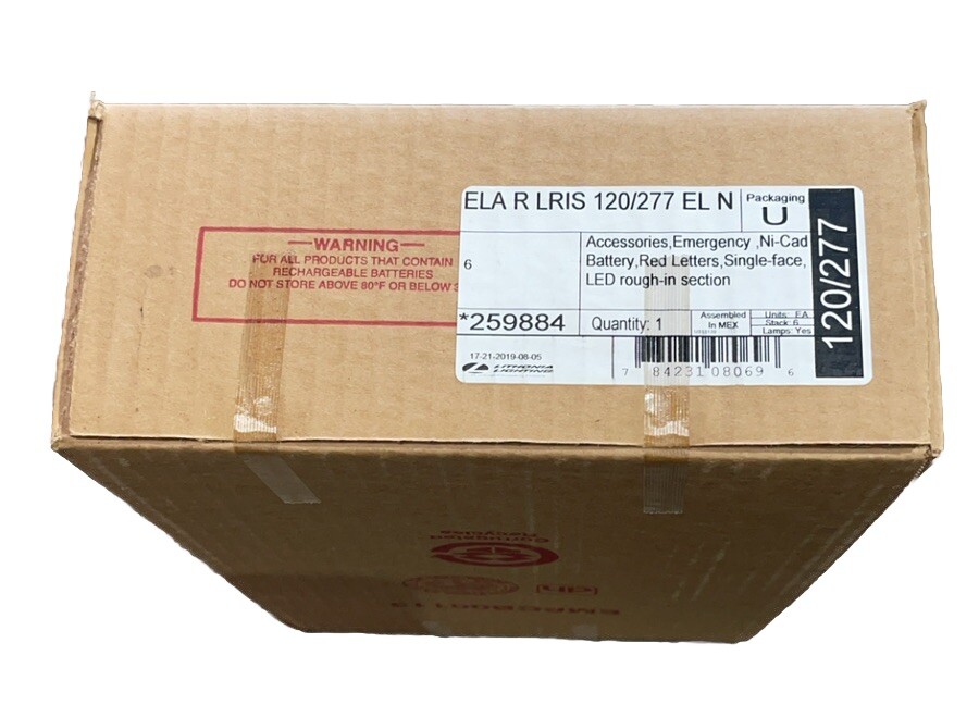 🔥Lithonia Lighting ELA-R-LRIS-120/277-EL-N (ELARLRIS120277ELN) LED Exit Sign Ro