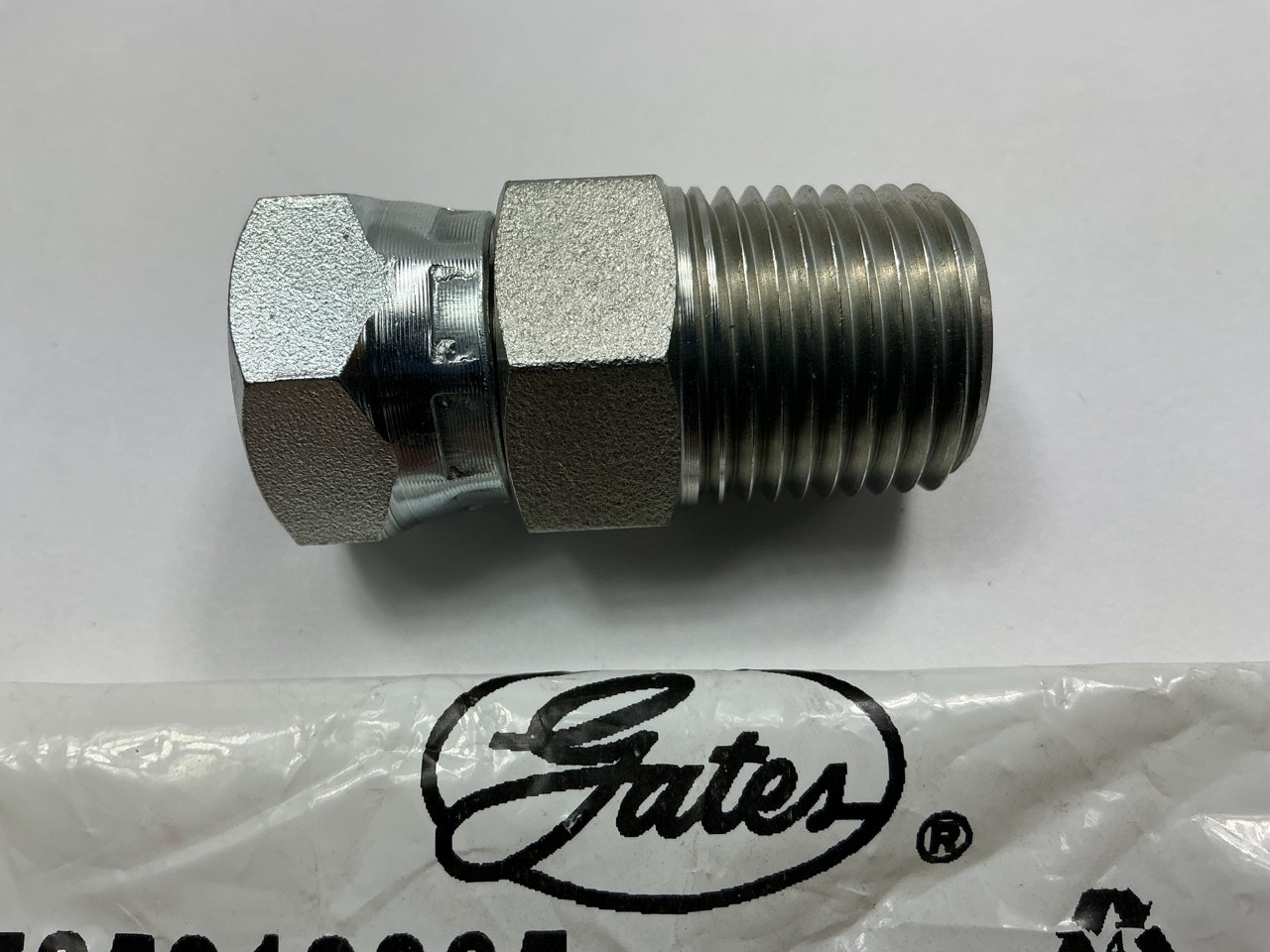 Gates G60140-0806 Male Pipe NPTF To Female Pipe Swivel NPSM 1/2-14 ID, 3/8-18 OD