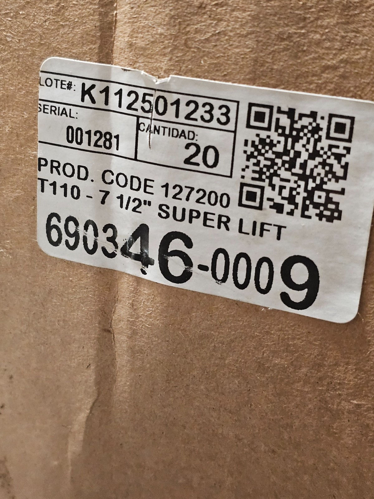 (QTY 20) Dayton Superior T110 Superior Lift Inserts 7-1/2″ Panel Thickness