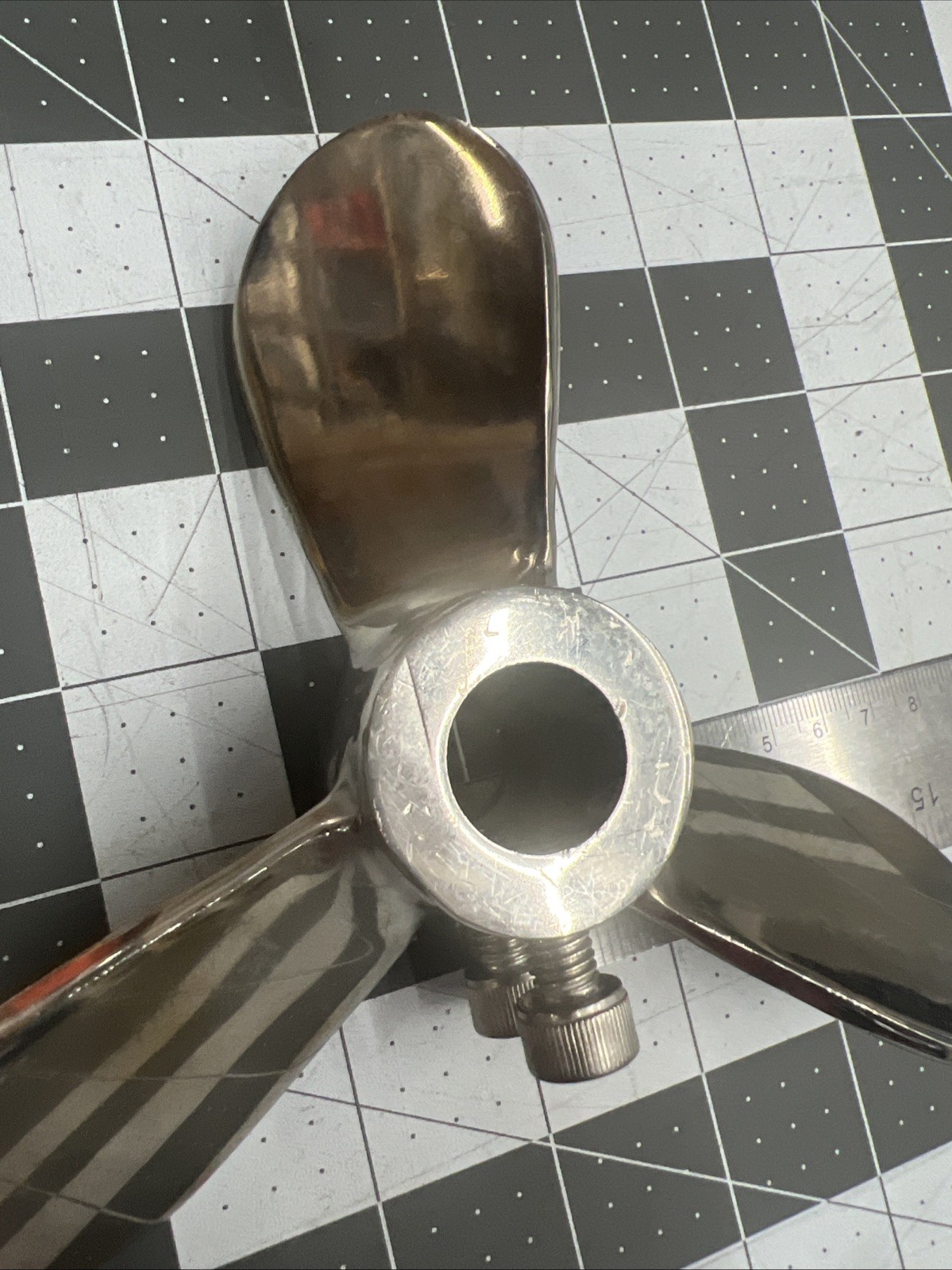 Stainless Steel Mixing Agitator Propeller 20mm Shaft Bore 175mm Diameter 3 Blade