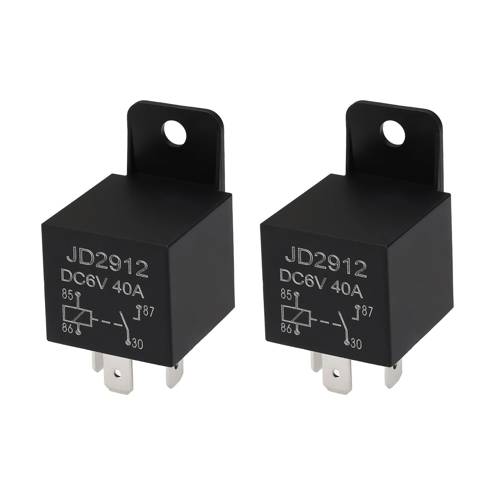 2PCS 4-Pin Automotive Relay 6V 40A 51.8x28mm 4-Contact Automotive Relay Appli…