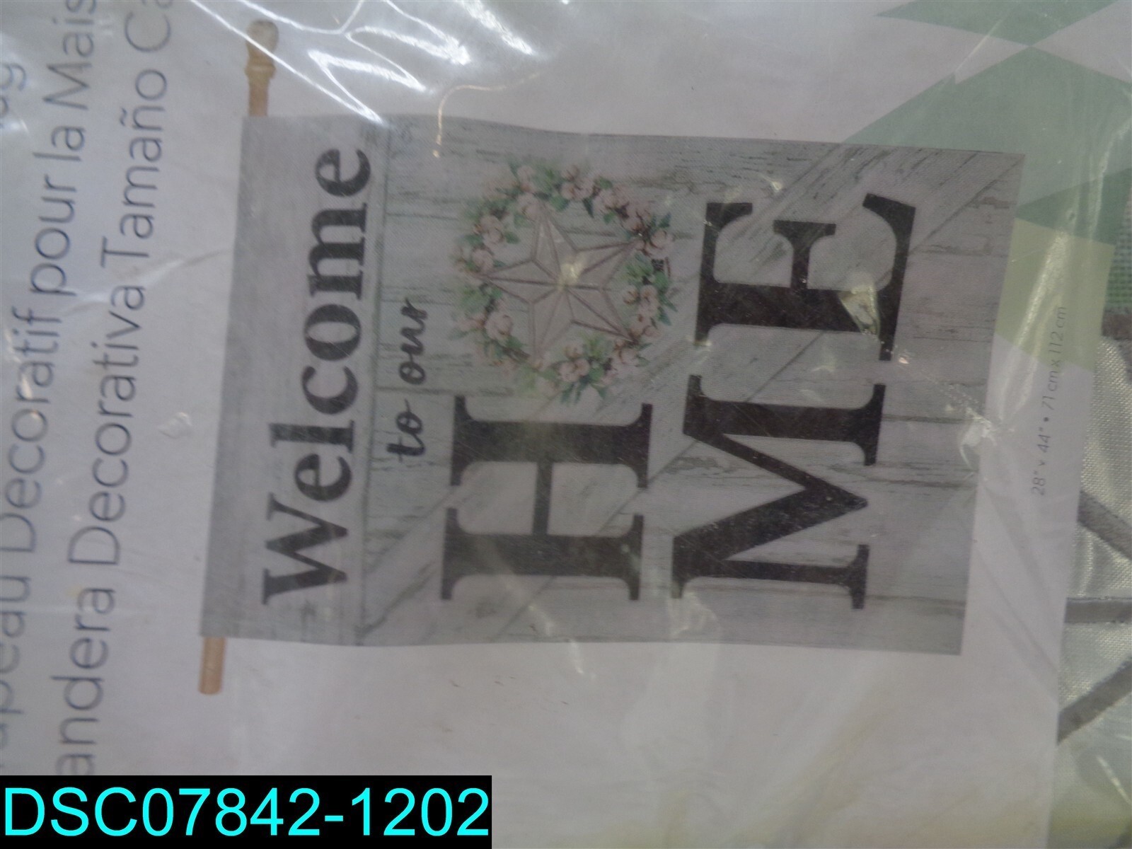 Burlap Home Star Wreath Decorative House Flag