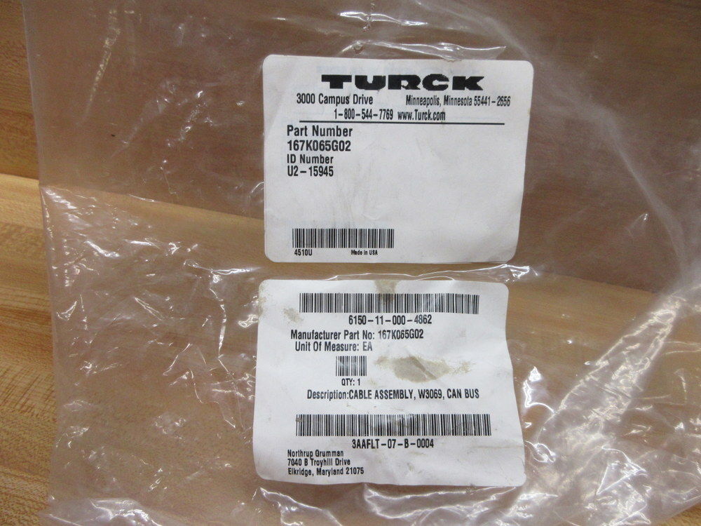Turck 167K065G02 Cable Assembly 6150-11-000-4862