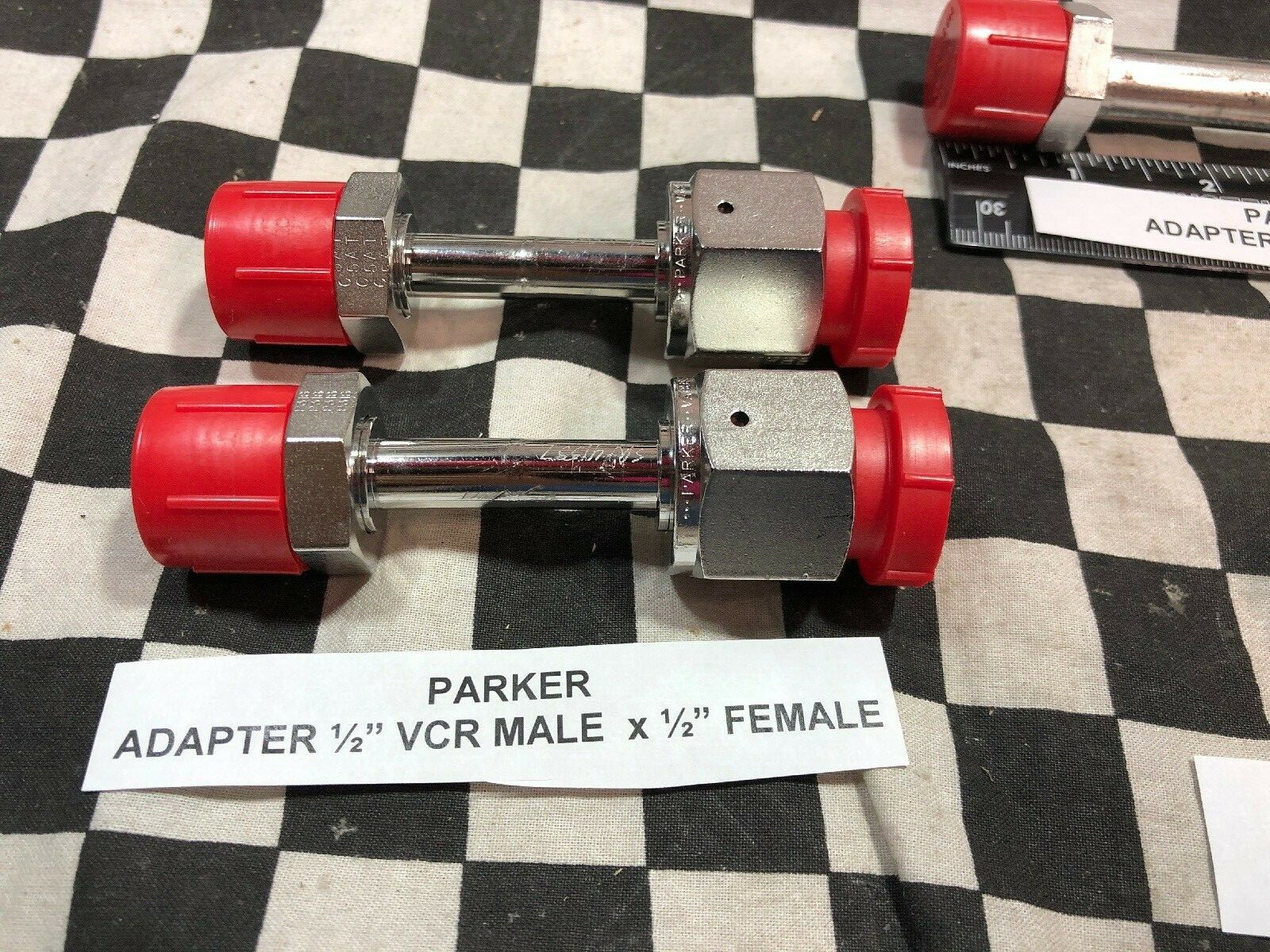 LOT OF 5, Swagelok / Parker Adapter Union 1/2” VCR, SS-8-VCR-6-DM, SHIPSAMEDAY