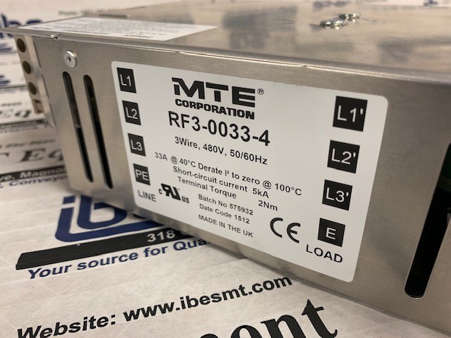 MTE Corporation EMI RFI Filter – RF3-0033-4 w/Warranty