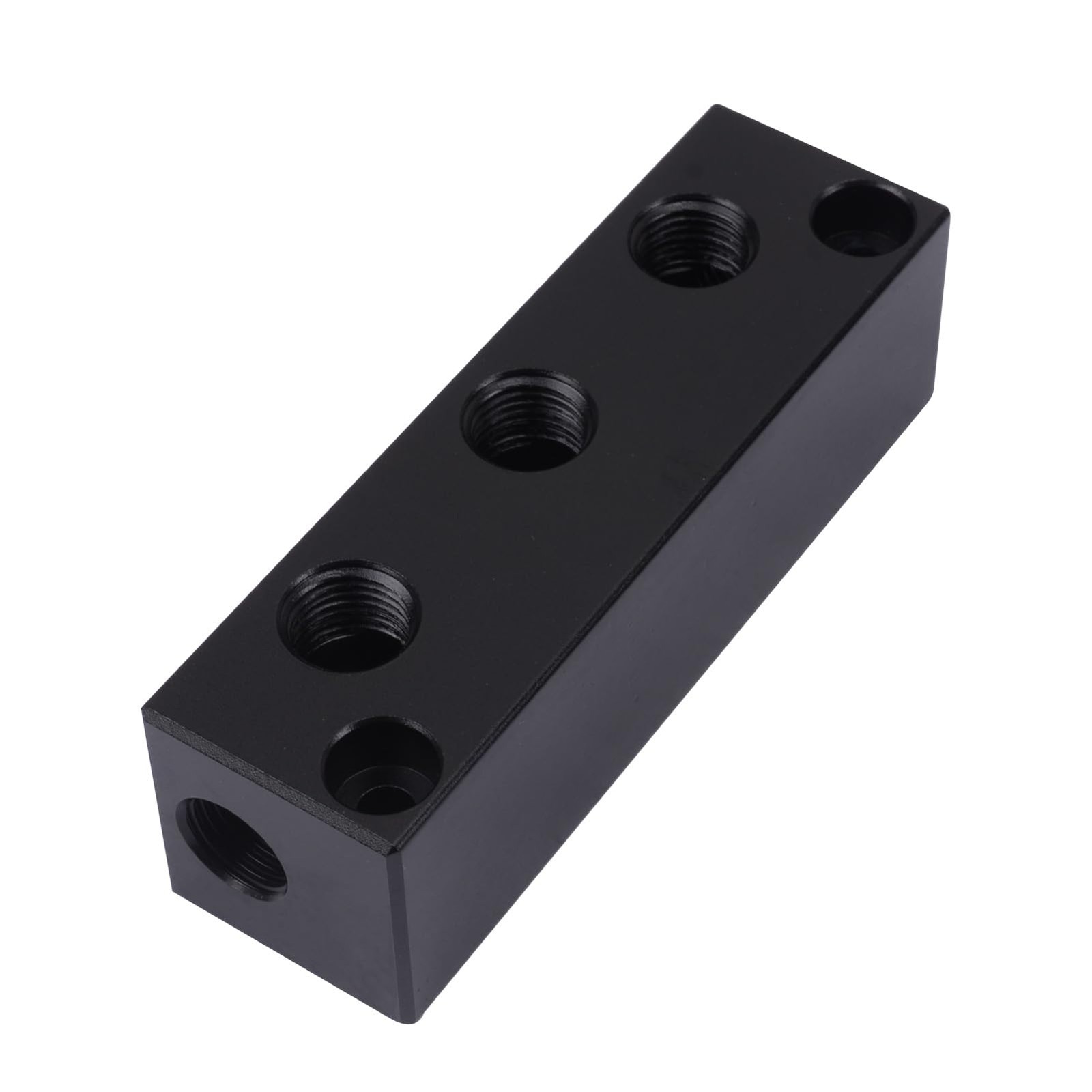 Air Compressor Manifold 1/4 Inch NPT Port 3 Way 5 Port Inline Splitter Block