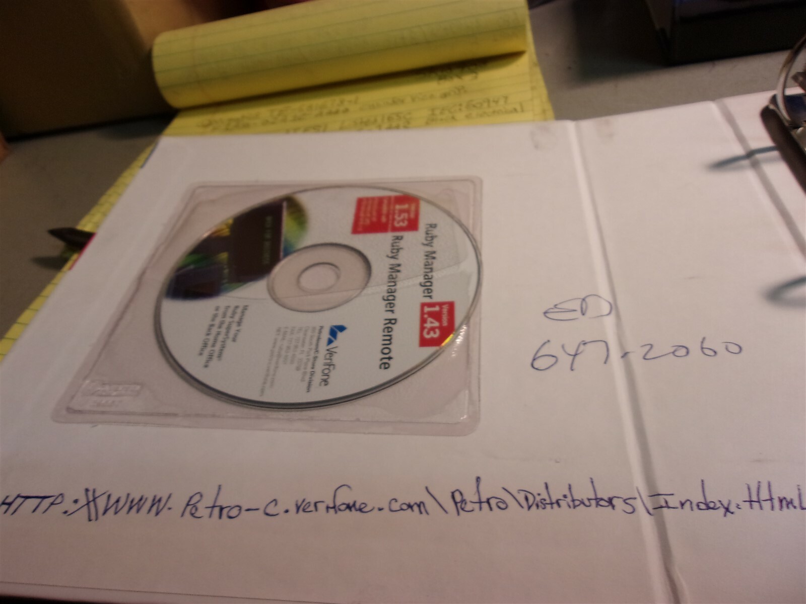 NEW Ruby Manager Verifone 55497 Binder/Book with CD *FREE SHIPPING*