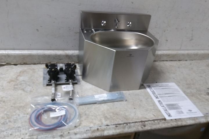 Acorn 1657-1-BP-04-M 14-3/4 In Bowl Length 0.5 GPM Lavatory Sink