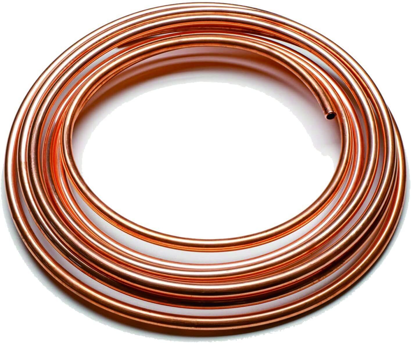 1/4″ Tubing Kit 25 Ft. of 1/4 Flexible Copper Coated Brake Line Tube Roll New