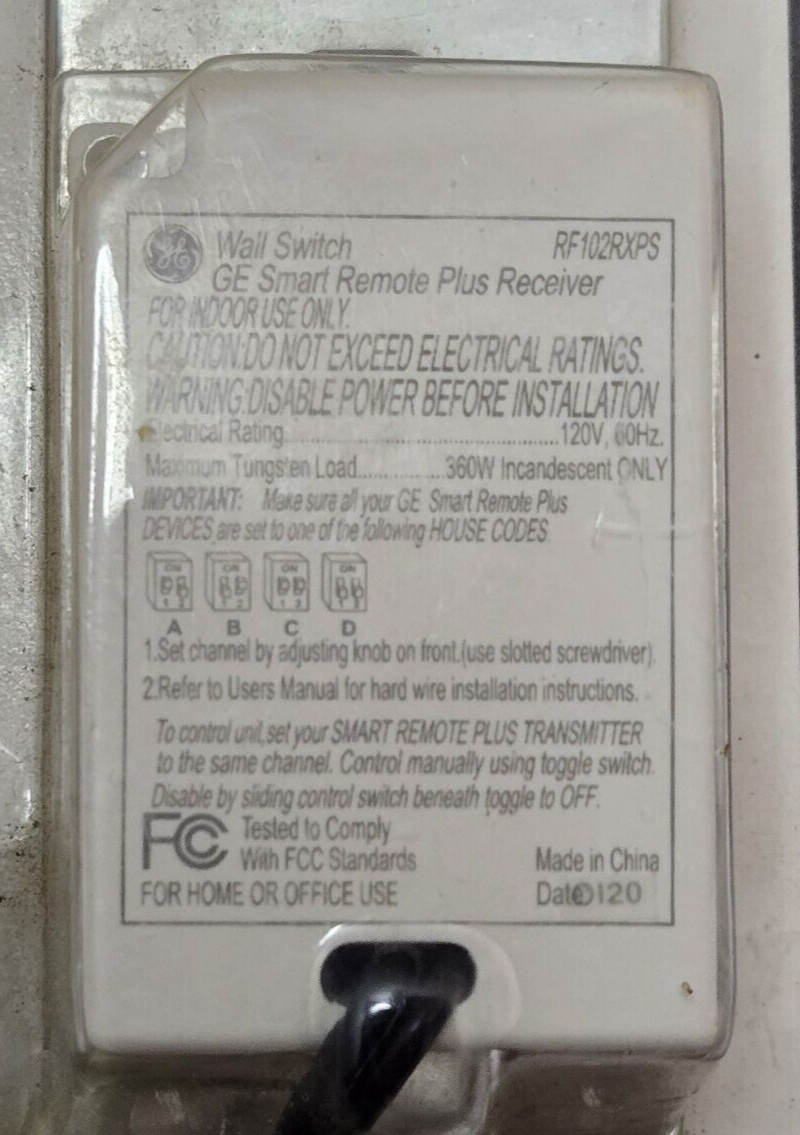 General Electric RF102TXPS Wall Switch Kit with Wall-Mount Control