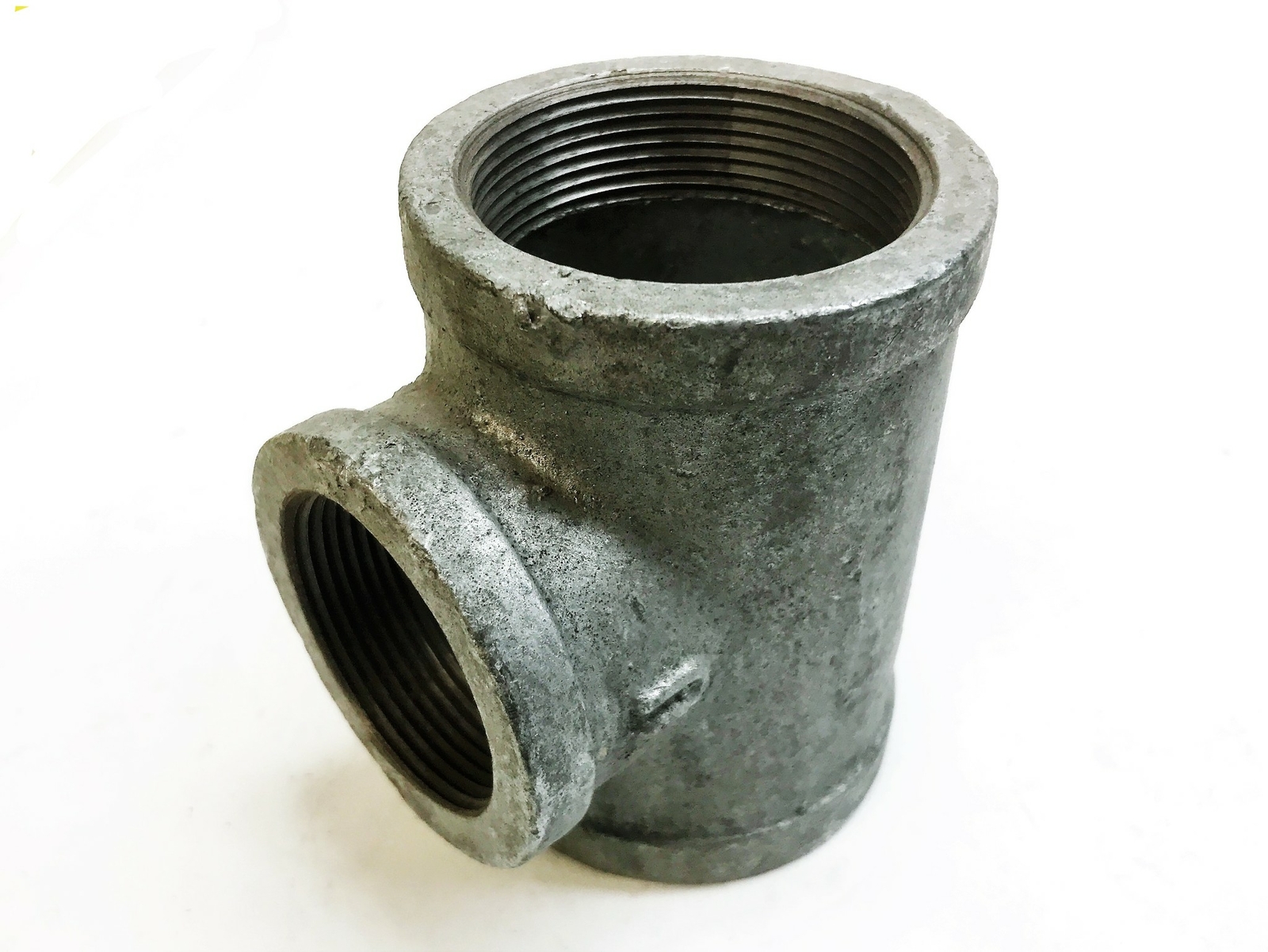 Galvanized Malleable Iron 2″ Female x 1-1/2″ Female x 2″ Female Reducer Tee NOS