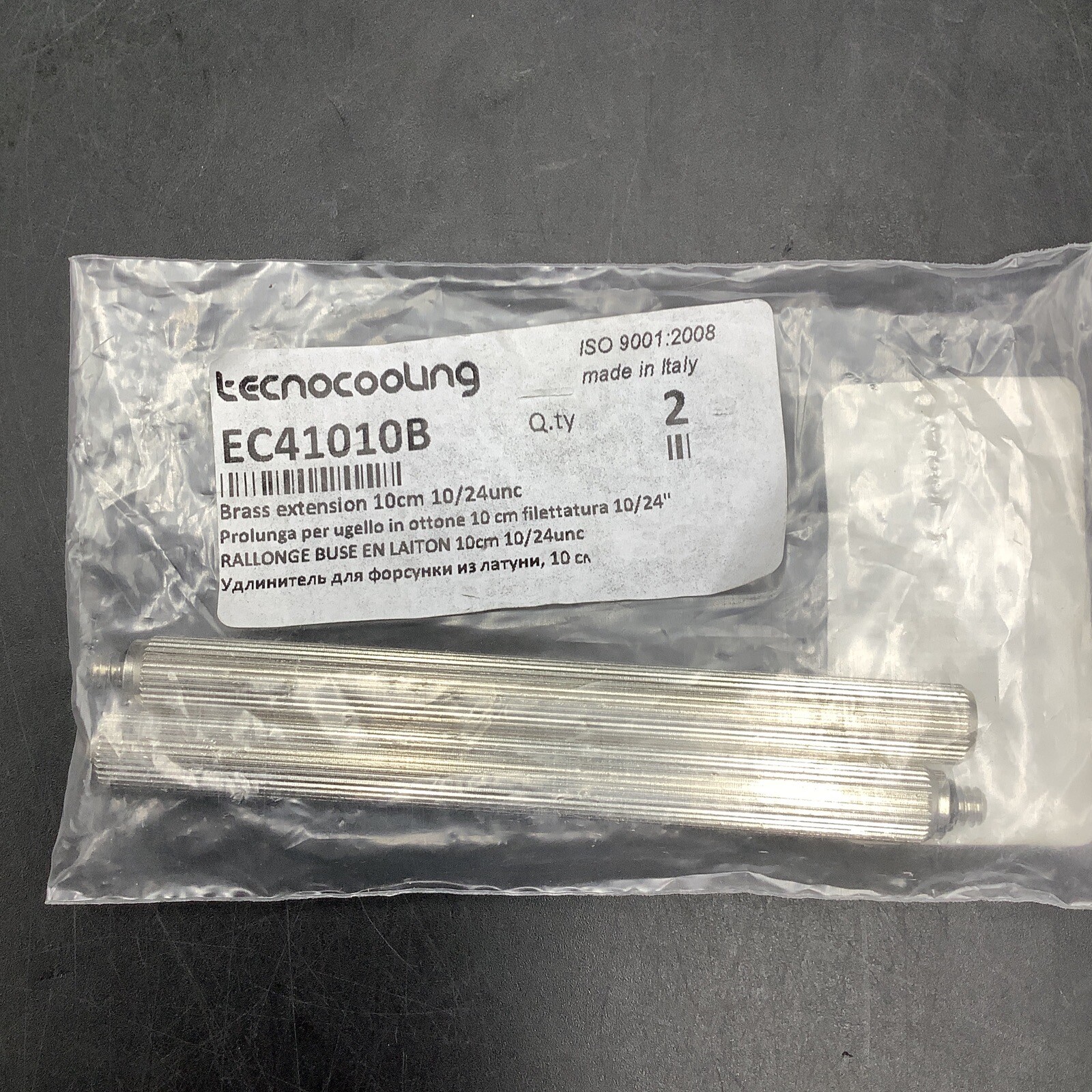 Tecnocooling Brass Extension 10cm 10/24 unc EC4010B (2 pack)