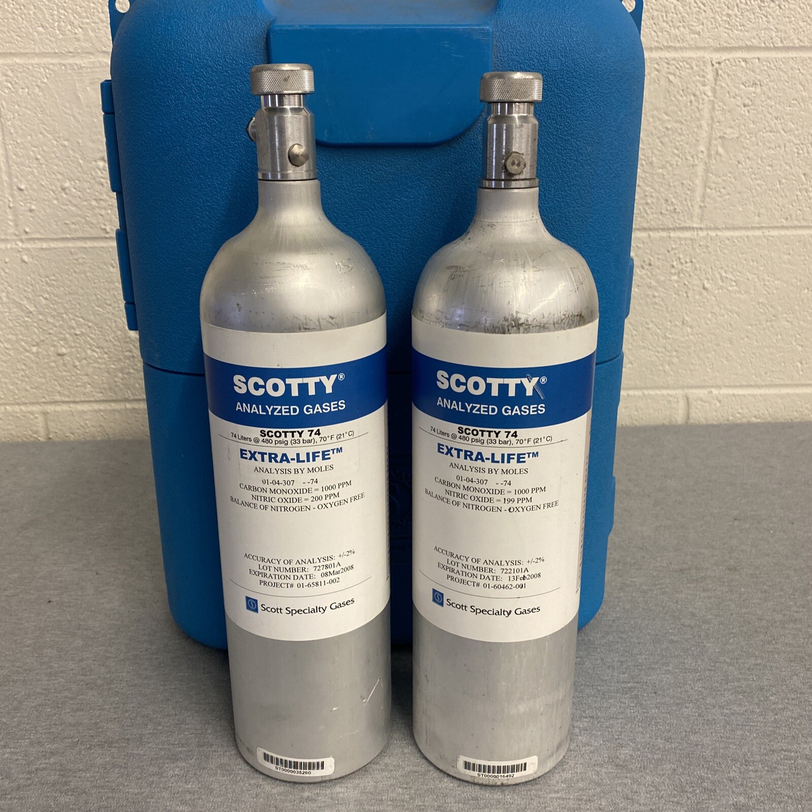 Scott Specialty Gases Scotty 74 Cylinder Kit W/ 600psi Regulator