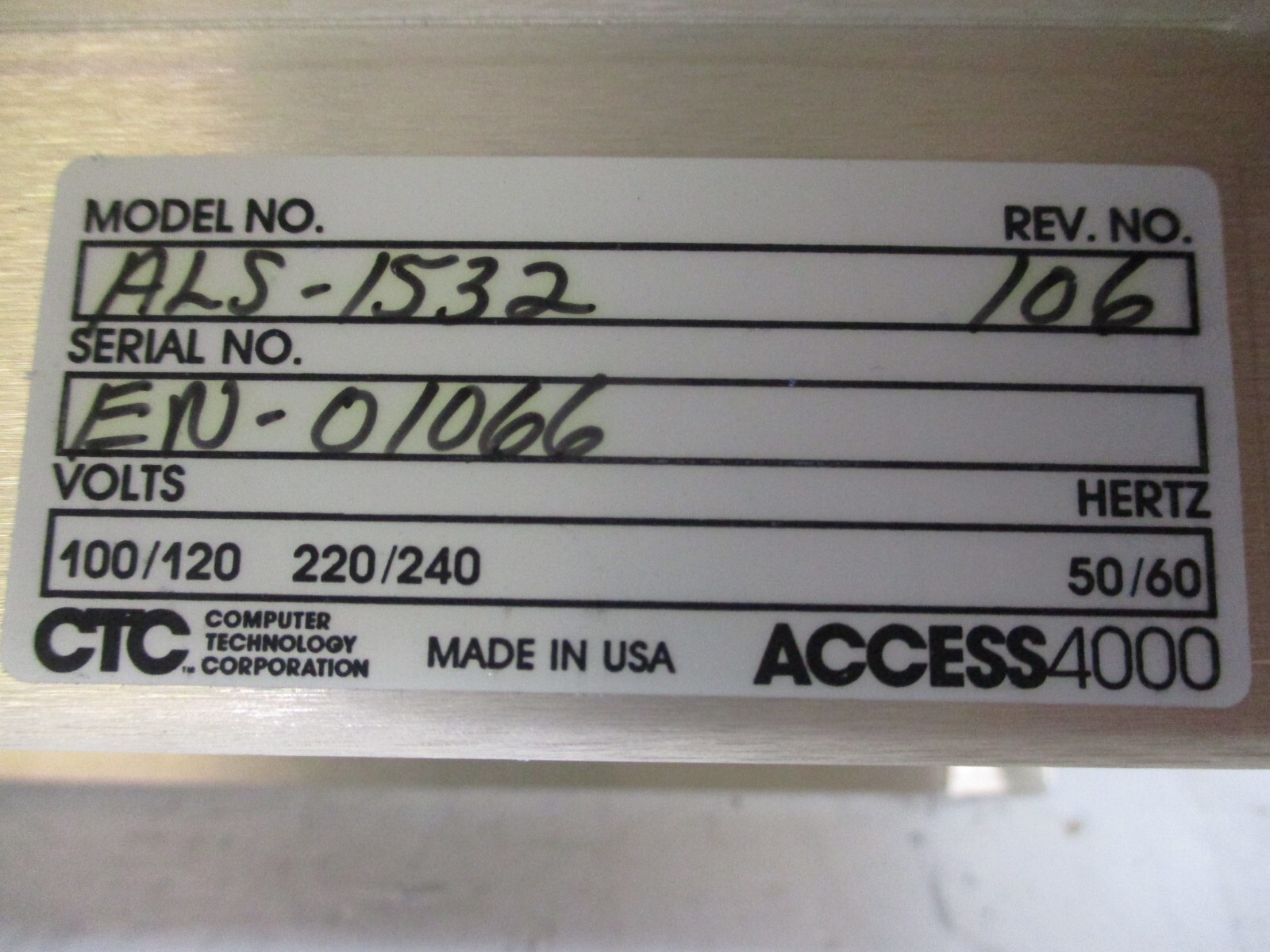 New CTC ALS-1532 Access-4000 Switch Module slightly damaged see pictures