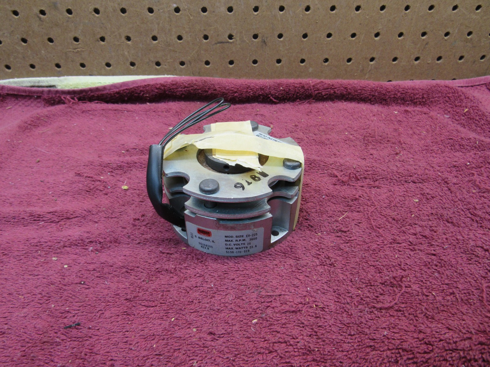 NOS Vintage Warner ER-225 Electric Clutch Brake Assembly 24VDC 5156-170-019