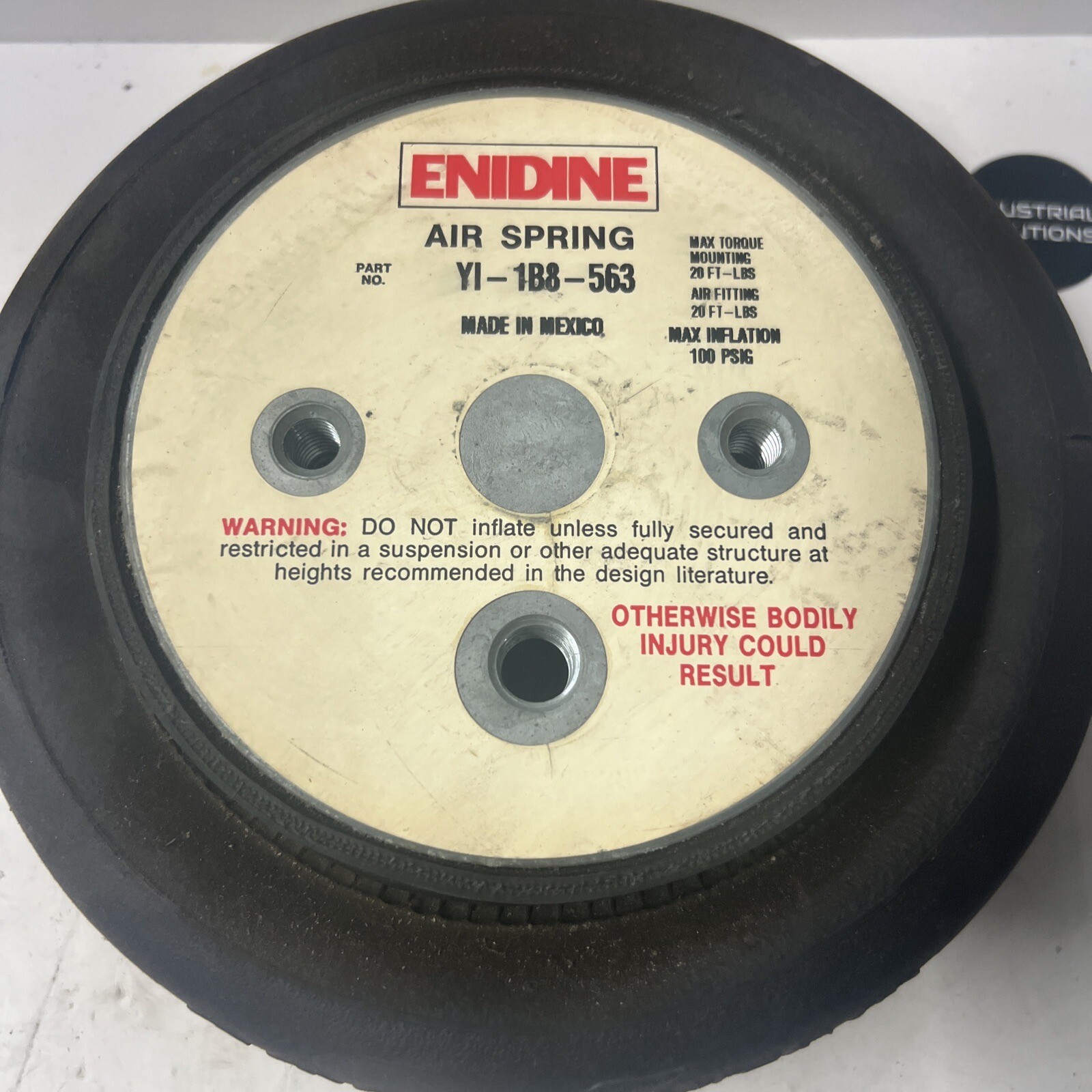 ENIDINE AIR SPRING , YI-1B8-563 100PSIG NEW