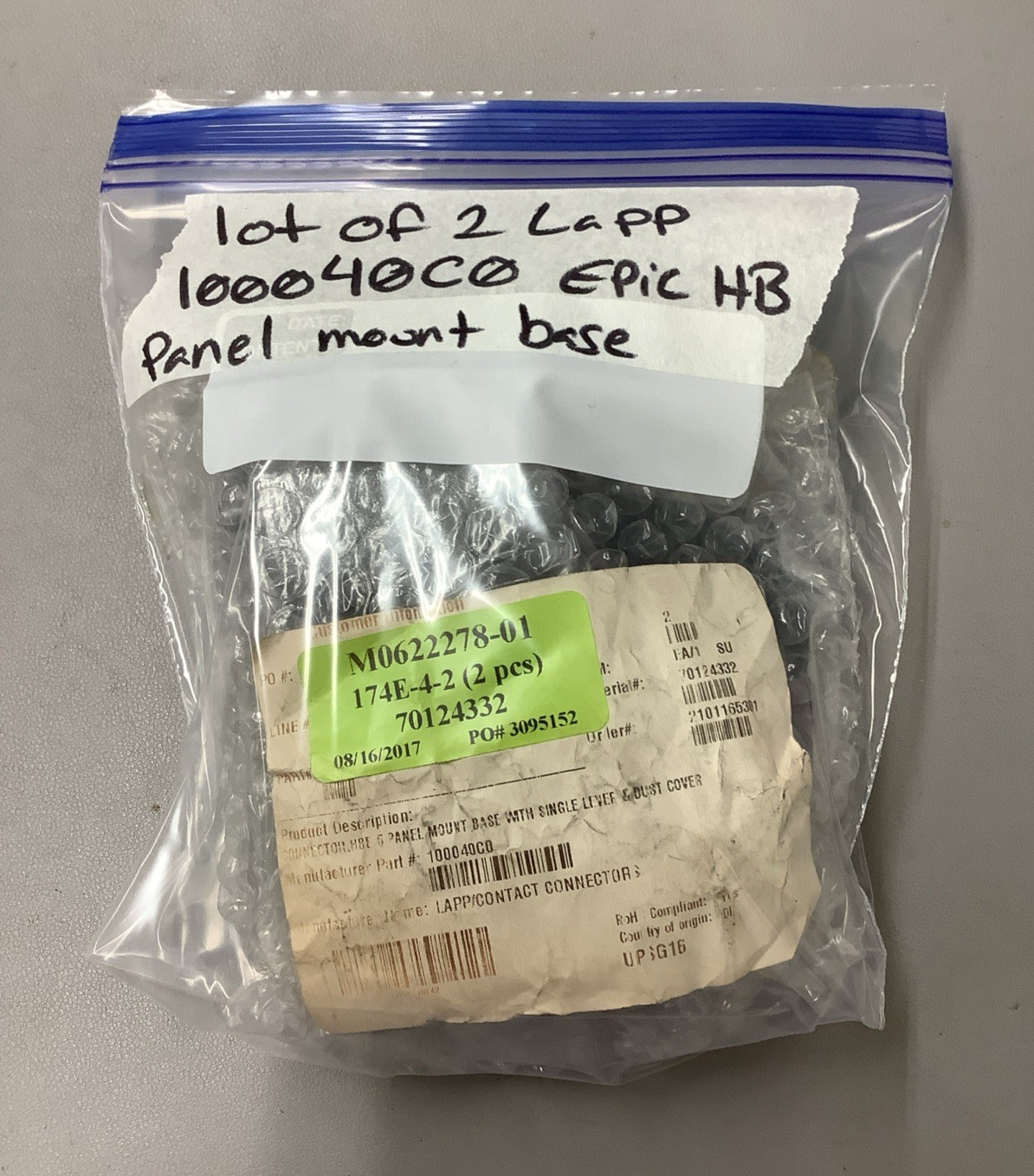 Lot of 2 Lapp Enclosures 100040C0 EPIC HB 6 Panel Mount Base (b664)