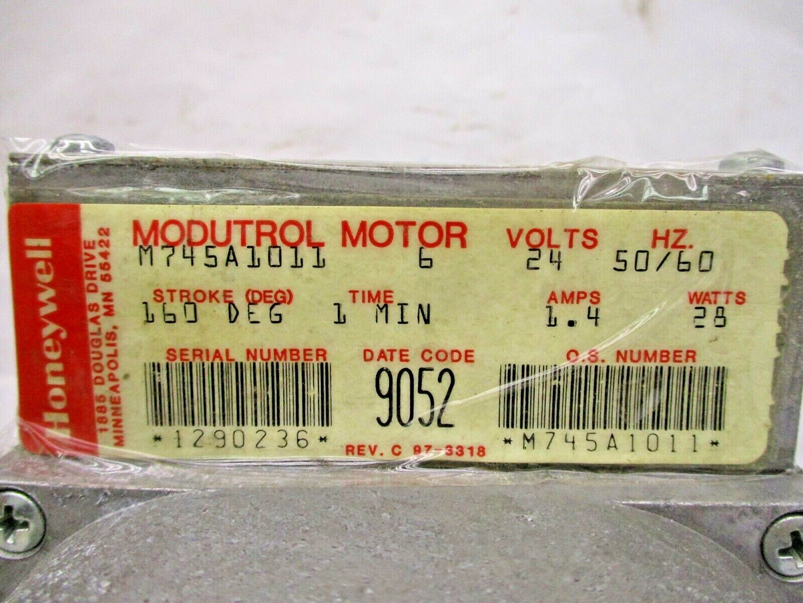 New Open Box Honeywell Modutrol Motor M745A1011 24V 50/60Hz 28W 1.4Amp A4302DH