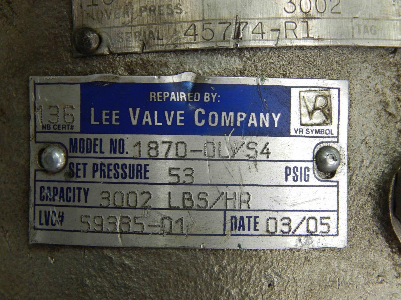 #56 Teledyne Farris 1870-0L/S4 1-1/2″ x 2″ Safety Relief Valve 1870-0L