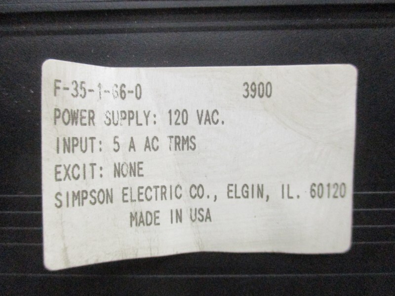SIMPSON ELECTRIC F-35-1-66-0 120VAC NSNP