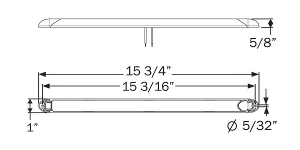 STRIP LIGHT, LED, 16″ 08-008-096 ILL71CB