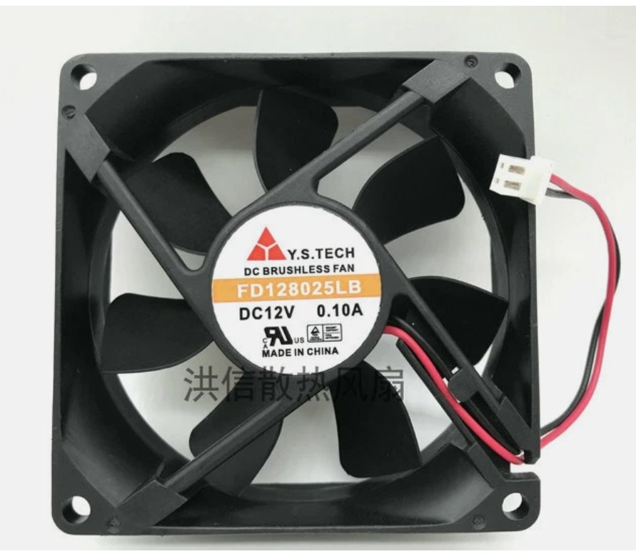 1 PCS Y.S.TECH Fan FD128025LB DC12V 0.10A 8025 80*25MM 2 Pin