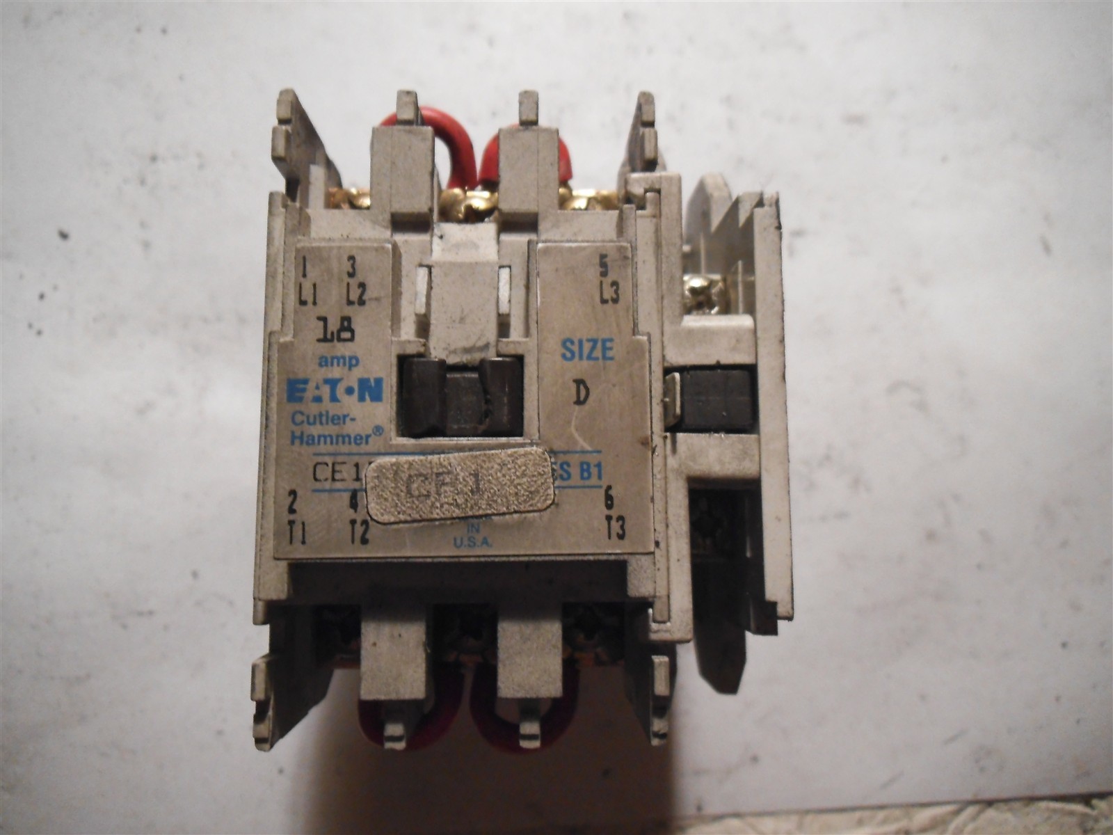 EATON / CUTLER HAMMER CONTACTOR 18 AMP SIZE D WITH C320KGS1 SER. A1 – USED