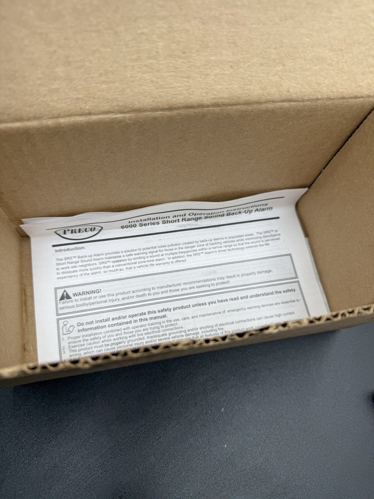 New Preco Bac-A-Larm 6002SRS Back Up Alarm