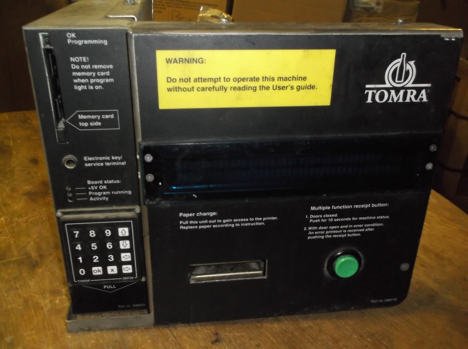 Tomra Can/Bottle Return Recycle Machine 50083025 Inner Chassis *FREE SHIPPING*