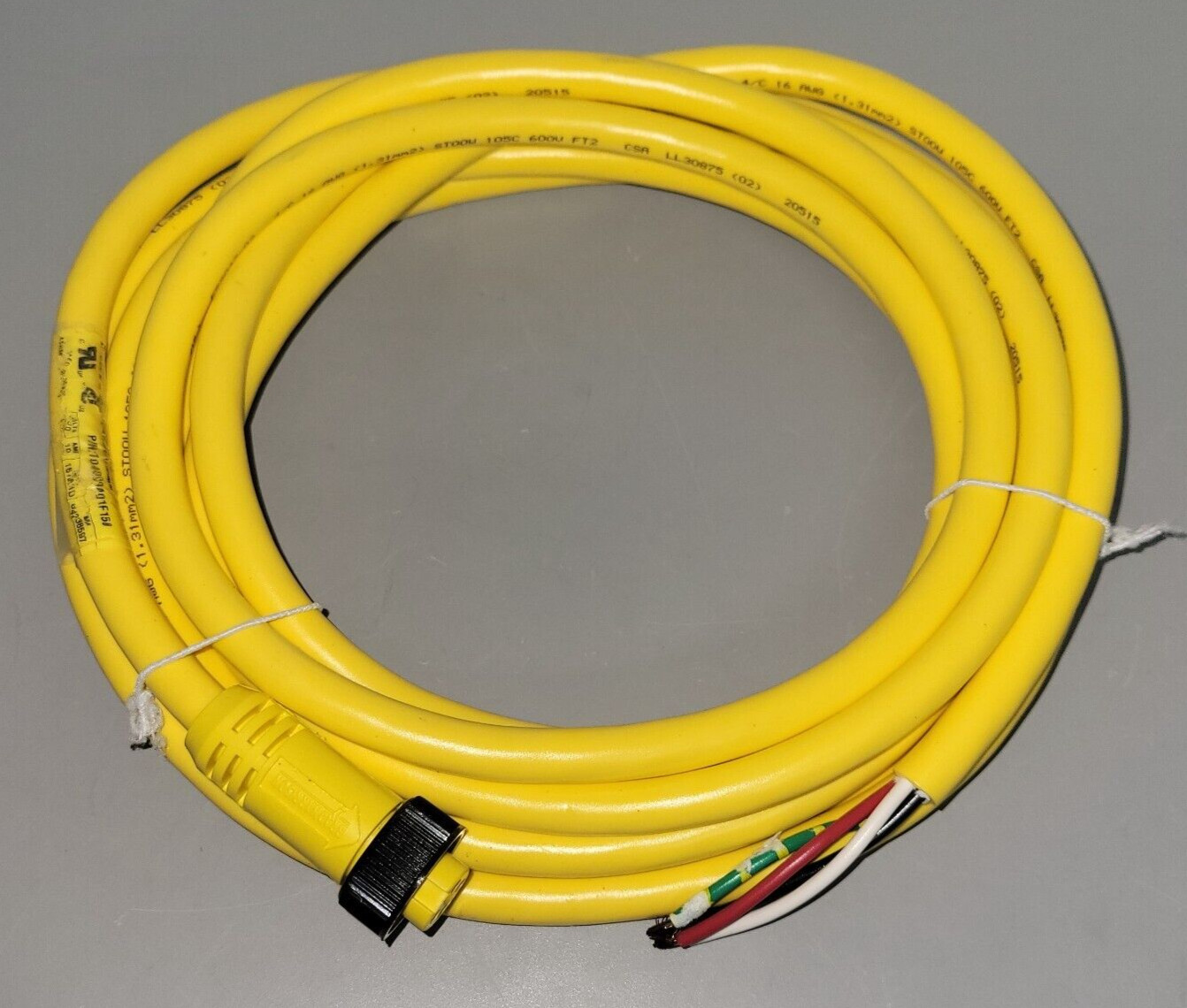 WOODHEAD BRAD CONNECTIVITY 15′ 4P FEMALE CORDSET 1300060741 104000A01F150 (B119)