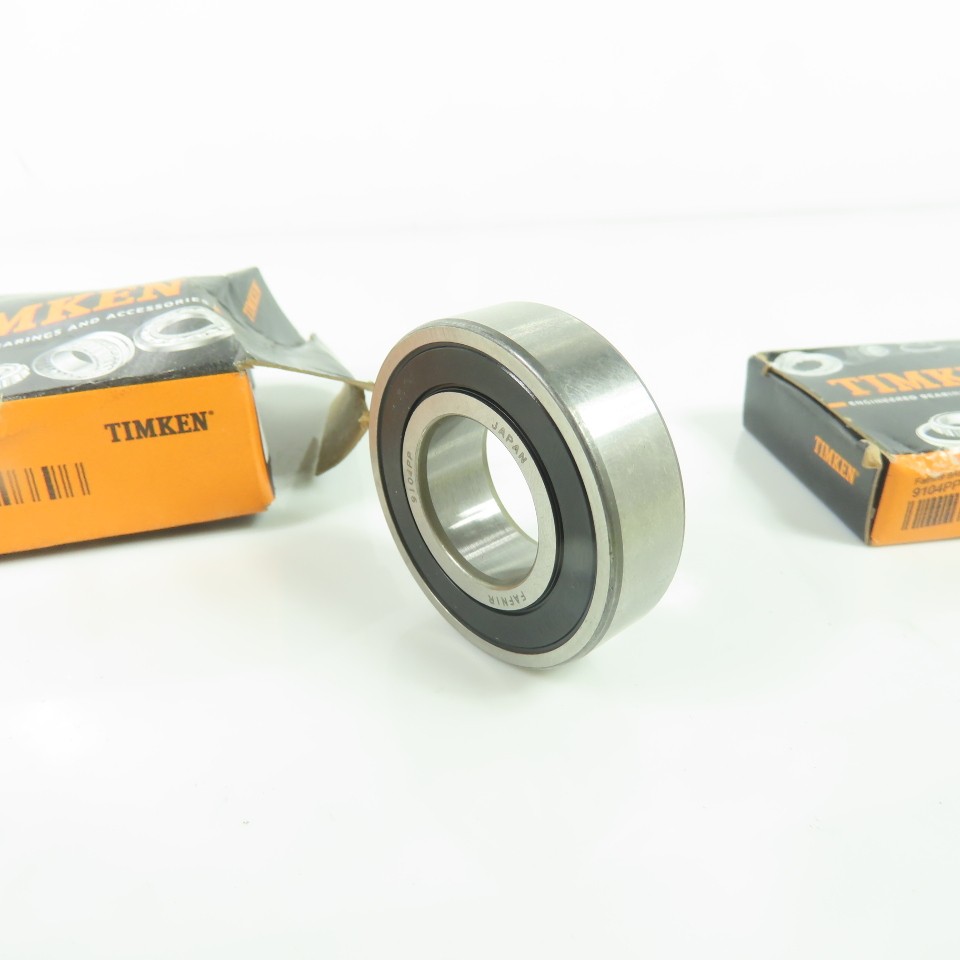 Timken 9104PP Rubber Seal Ball Bearing 42mm x 12mm x 20mm Bore Lot Of 2