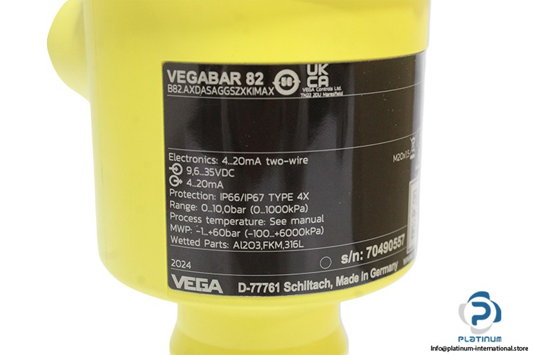 VEGA B82.AXDASAGGSZXKIMAX Pressure transmitter_B82.AXDASAGGSZXKIMAX_0 … 10bar