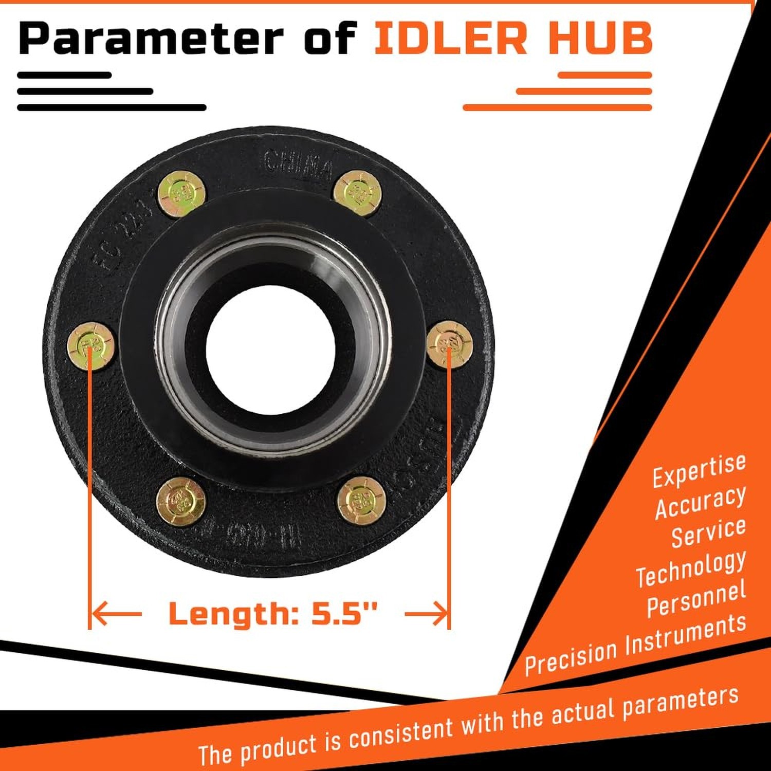 6 on 5.5 Trailer Idler Hub Kit for 5200 to 6000 lbs Trailer Axle #42 with 151…