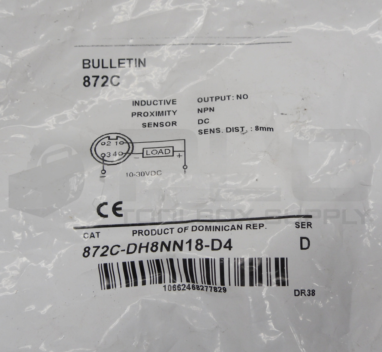 SEALED NEW ALLEN BRADLEY 872C-DH8NN18-D4 /D INDUCTIVE PROXIMITY SENSOR 10-30VDC